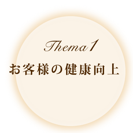 Thema1 お客様の健康向上